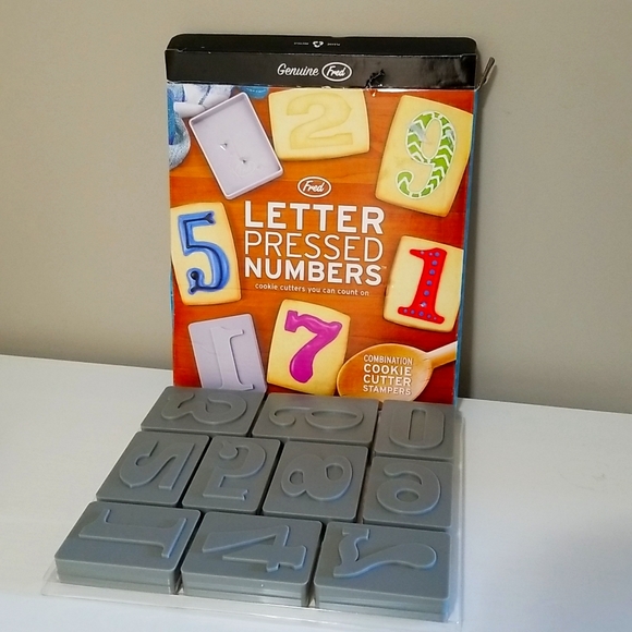 🍪 Letter Pressed Number Stampers by Fred - Picture 1 of 4